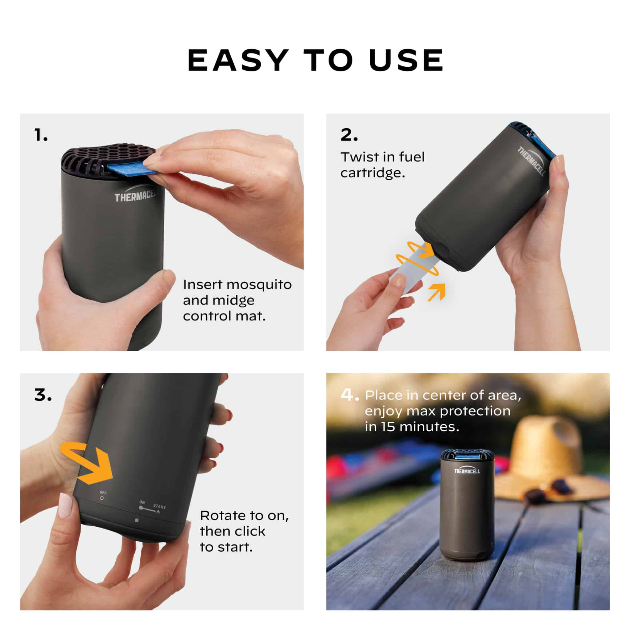 how to use 48hr refill described on 4 pictures with text